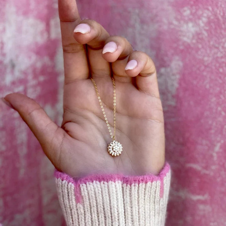 Rotating Sunflower Necklace