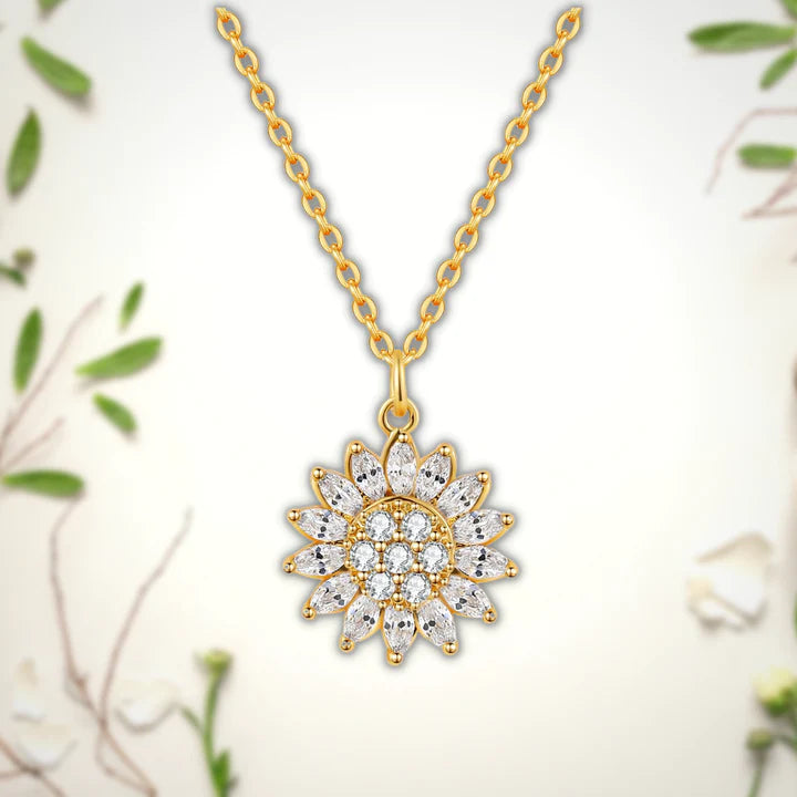 Rotating Sunflower Necklace