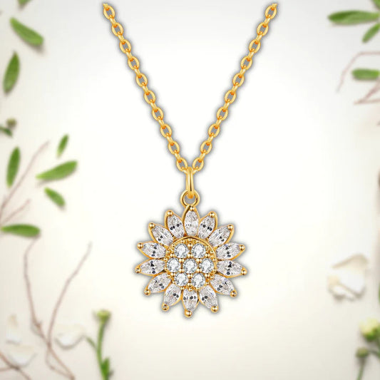 Rotating Sunflower Necklace